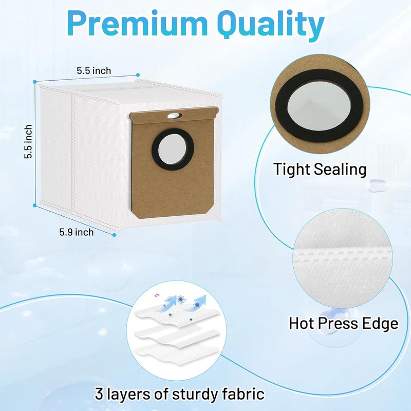 Sinnya 10 Pack L60 SES Replacement Vacuum Dust Bags Compatible with Eufy L60/L50 Series Robot Vacuum with Self Empty Station, 2.5L Replacement Bags for Eufy L60 Robot Vac-uum - Image 3